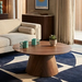 Finnley Oval Wooden Coffee Table | Walnut