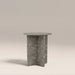 Wedge Round Side Table | Cloud Grey Riverstone Marble