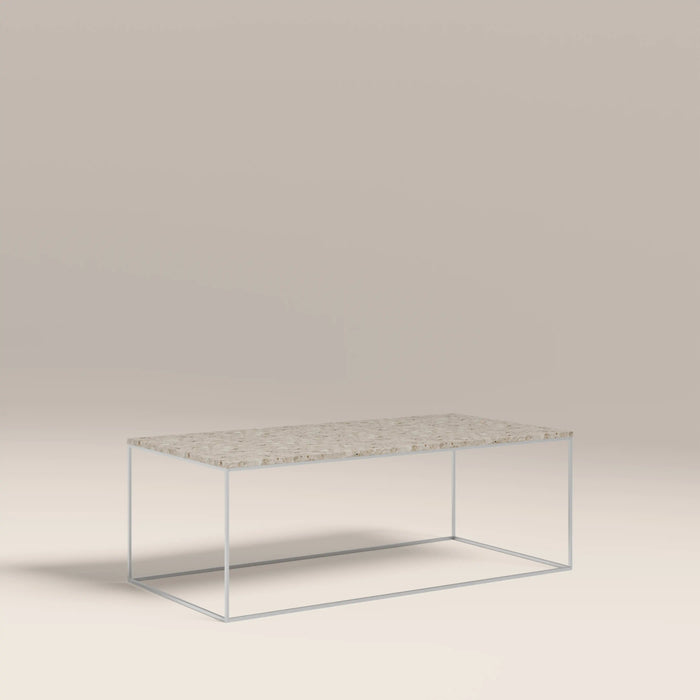Root Rectangle Coffee Table Latte Riverstone Marble