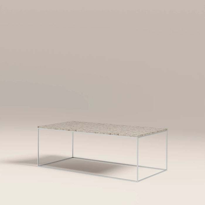 Root Rectangle Coffee Table Latte Riverstone Marble