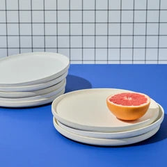 Loho Set of 4 Dinner Plates | Light Grey