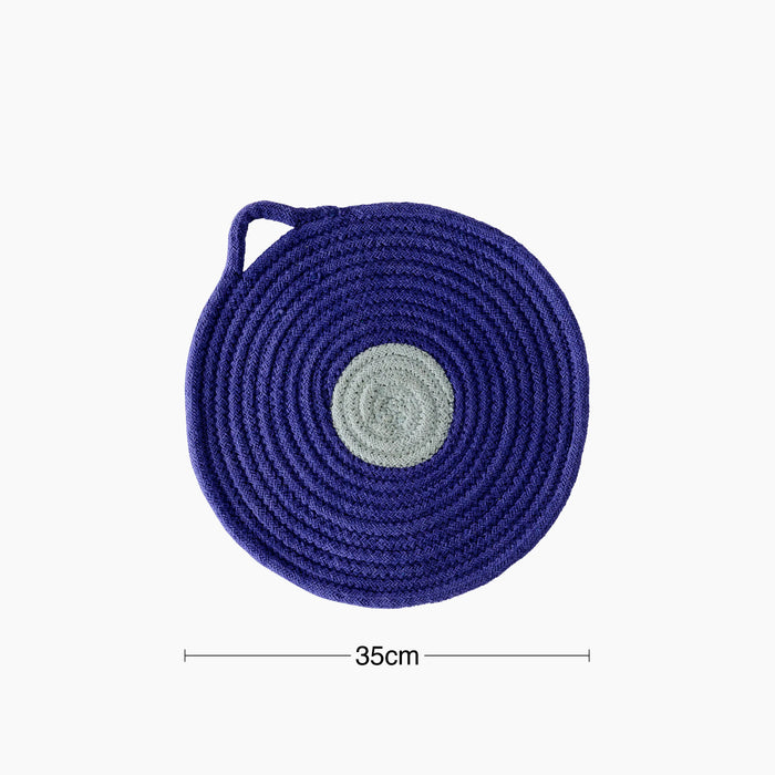Penn Set of 4 Round Placemats Cobalt Blue