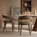 Ophelia Carver Dining Chair | Speckled Cappuccino Boucle