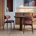 Halston Wooden Dining Chair | Speckled Berry Red Boucle & Walnut
