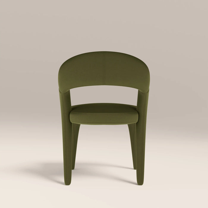 Aisa Dining Chair Olive Green Sustainable Velvet