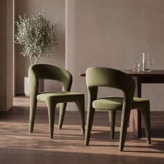 Aisa Dining Chair | Olive Green Sustainable Velvet