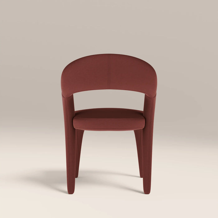 Aisa Dining Chair Rust Red Sustainable Velvet