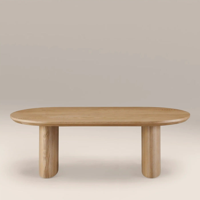Hansen 8 Seat Oval Wooden Dining Table Ash