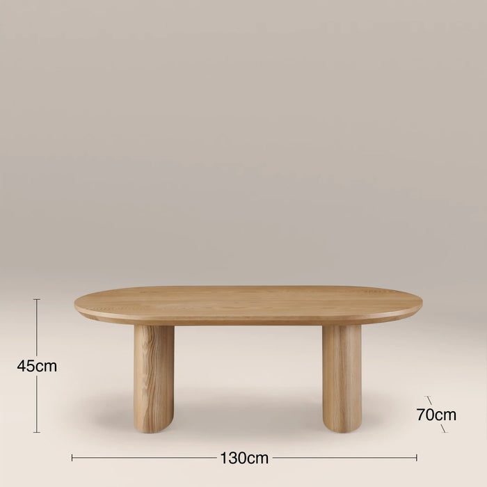Hansen Oval Wooden Coffee Table Ash