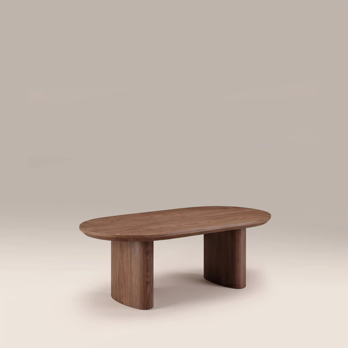Hansen Oval Wooden Coffee Table Walnut