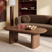 Hansen Oval Wooden Coffee Table | Walnut