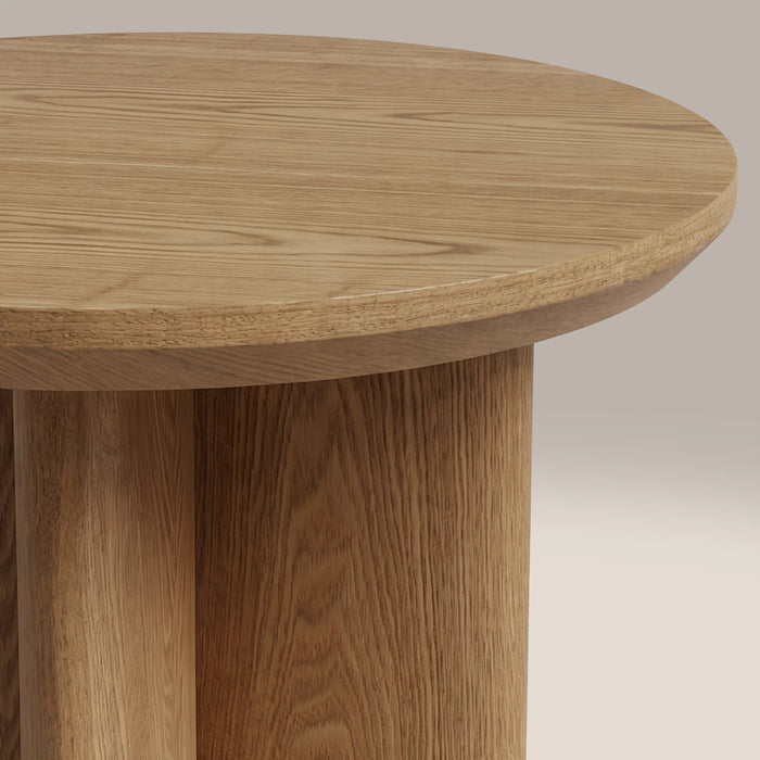 Hansen Round Wooden Side Table Ash