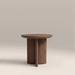 Hansen Round Wooden Side Table | Walnut