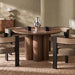 Noelle 4 Seat Round Wooden Dining Table | Walnut