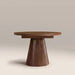 Eliza 4-6 Seat Round Wooden Extendable Dining Table | Walnut