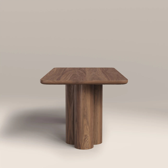 Noelle 6 Seat Rectangle Wooden Dining Table Walnut