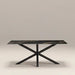 Sawyer 6 Seat Rectangle Dining Table | Storm Black Ceramic & Black