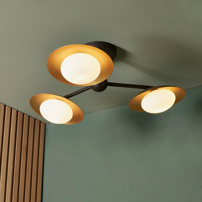 Temuka 3 Light Flush Ceiling Light
