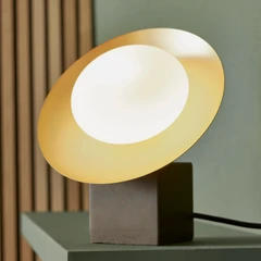 Temuka Table Lamp | Brass & Black Concrete