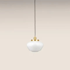 Illfra Pendant Light | Opal Glass & Brass