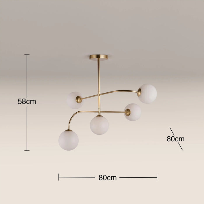 Arely 5 Light Flush Ceiling Light