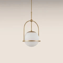 Niamh Pendant Light | Opal Glass & Brass