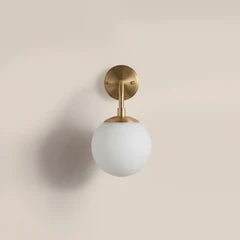Lyme Wall Light | Opal Glass & Brass