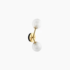 Scarlet Wall Light | Ribbed Glass & Brass