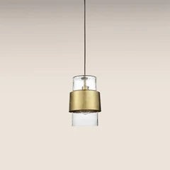 Marley Pendant Light | Rippled Glass & Brass