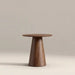 Finnley Round Wooden Side Table | Walnut