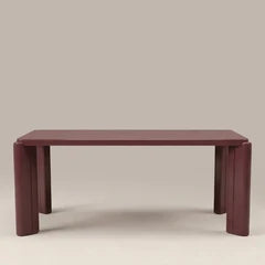 Kelby 6 Seat Rectangle Dining Table | High Gloss Cherry Red