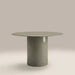 Flore 4 Seat Round Dining Table | Sage Green Glass & High Gloss Sage Green