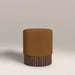 Oberon Pouffe | Caramel Brown Sustainable Mohair Velvet & Walnut