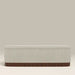 Oberon Storage Ottoman | Speckled Stone Sustainable Boucle & Walnut