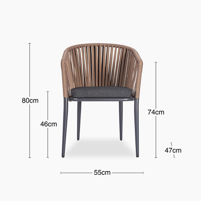 Sera Carver Dining Chair Grey