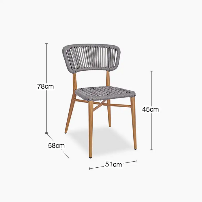 Galdwell Dining Chair Grey & Natural