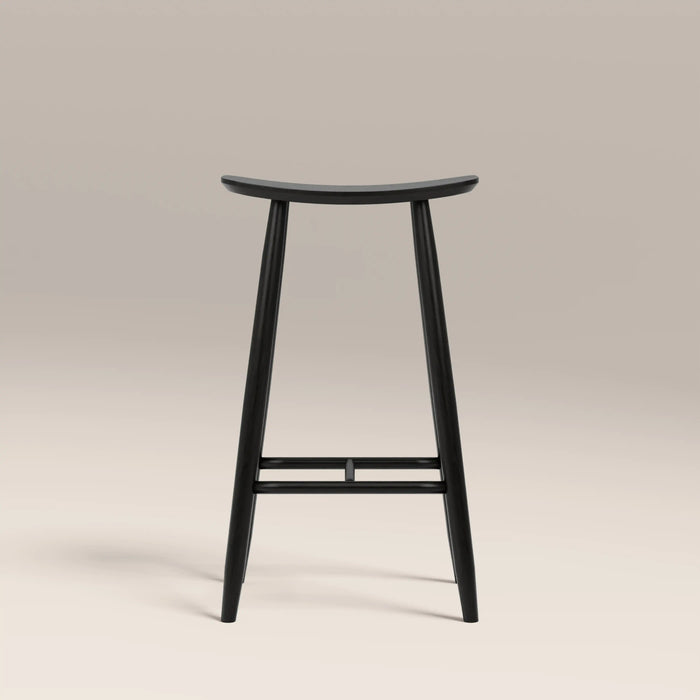 Hatton Wooden Bar Stool Black