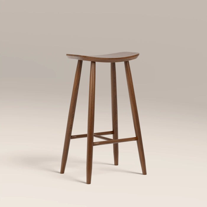 Hatton Wooden Bar Stool Walnut