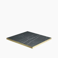 Phoenix Square Table Top | Black & Brass