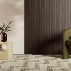 PLAANKED 3cm Flexible Ribbed Wall Panel | Smoked Walnut