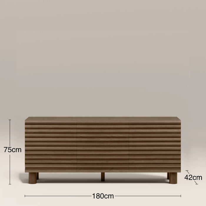 Raphael 3 Door Wooden Sideboard Walnut
