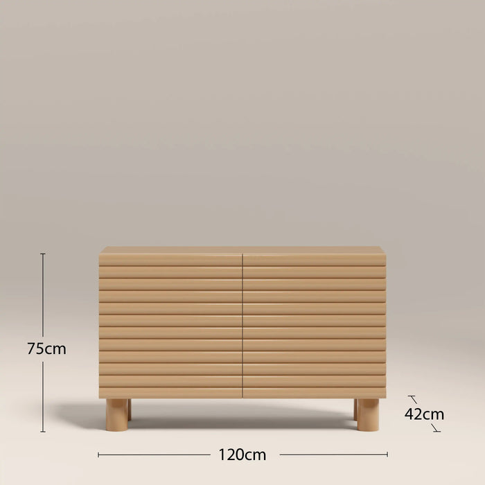 Raphael 2 Door Sideboard High Gloss Taupe