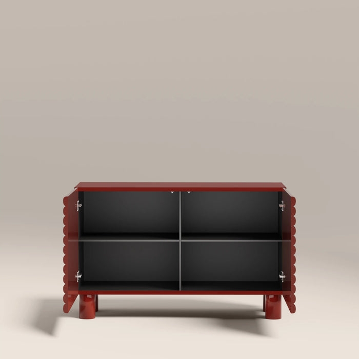 Raphael 2 Door Sideboard High Gloss Burgundy