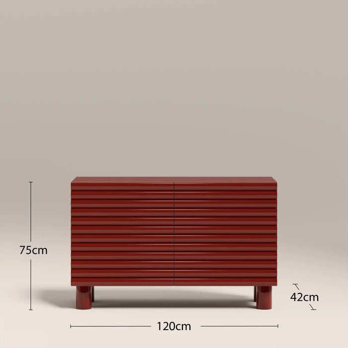 Raphael 2 Door Sideboard High Gloss Burgundy