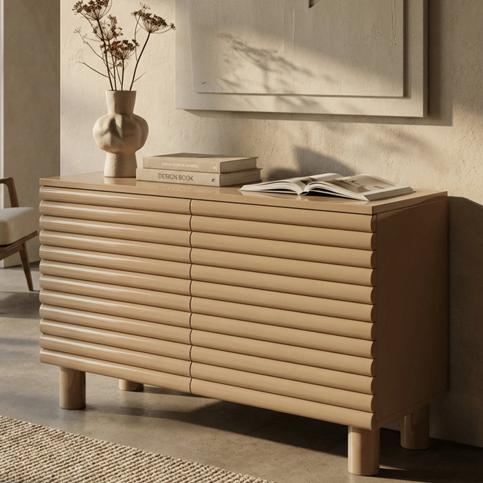 Raphael 2 Door Sideboard High Gloss Taupe