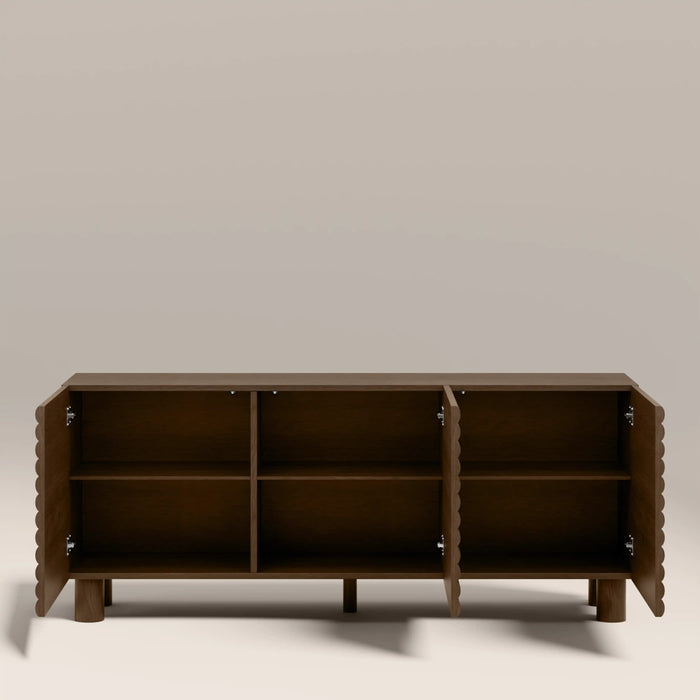 Raphael 3 Door Wooden Sideboard Walnut