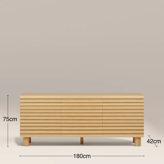 Raphael 3 Door Wooden Sideboard Oak