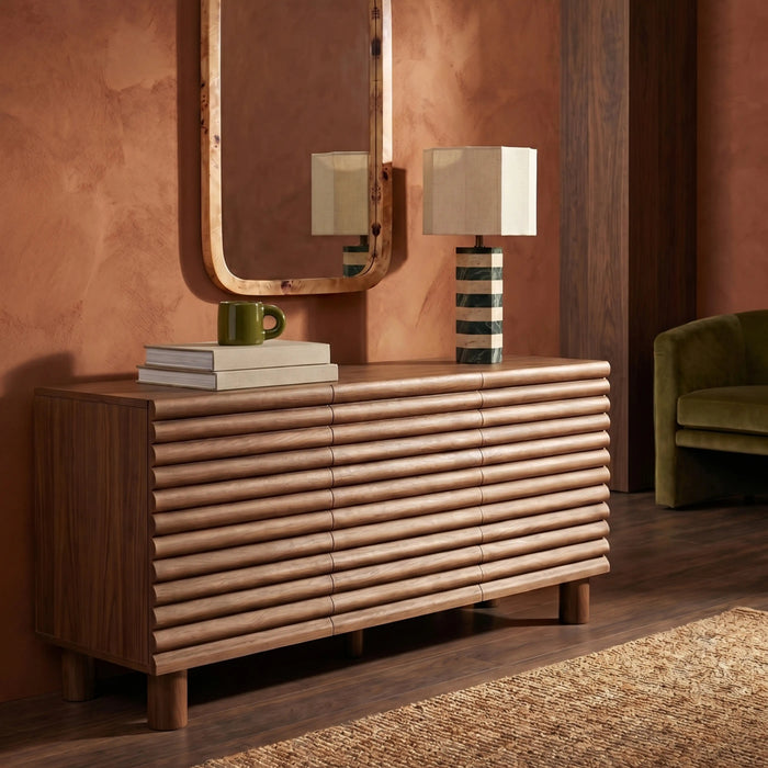Raphael 3 Door Wooden Sideboard Walnut