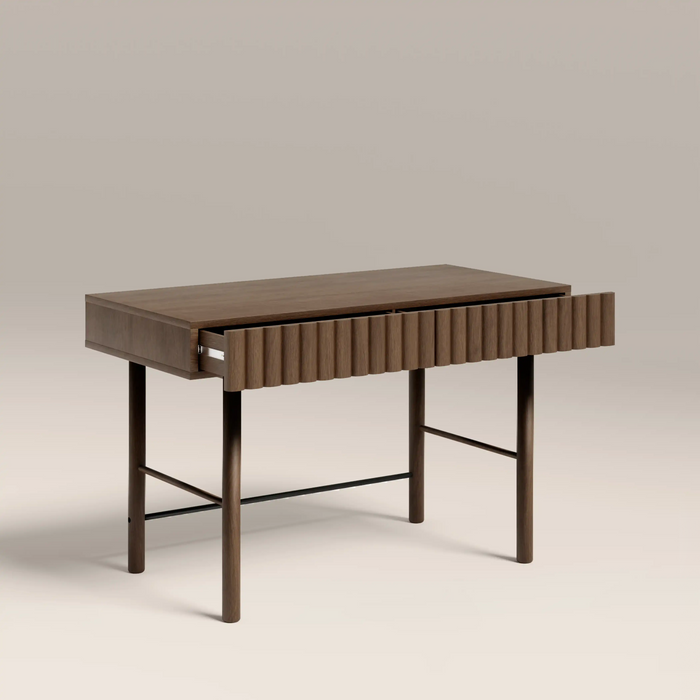 Raphael 2 Drawer Wooden Desk Walnut