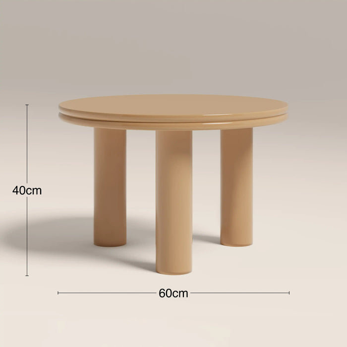 Raphael Round Coffee Table High Gloss Taupe